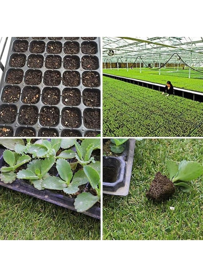 3-piece set of seed germination trays, plastic, seed kit for greenhouse, garden, nursery, and fruit and vegetable growing, black (72 holes), polypropylene plastic - Image 3